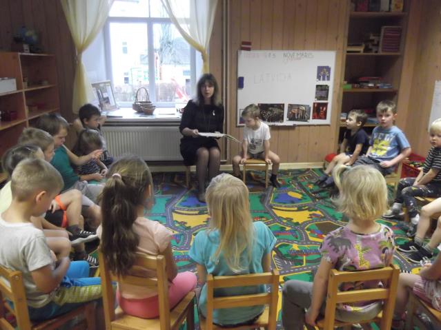Ziemeļvalstu literatūras nedēļas Rīta stundas lasījums Rencēnu pamatskolas bērnudārzā